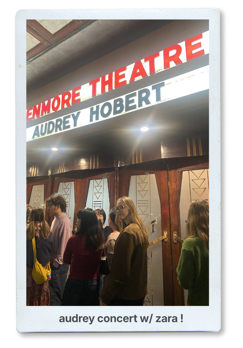Outside Audrey Hobert's Concert Hall